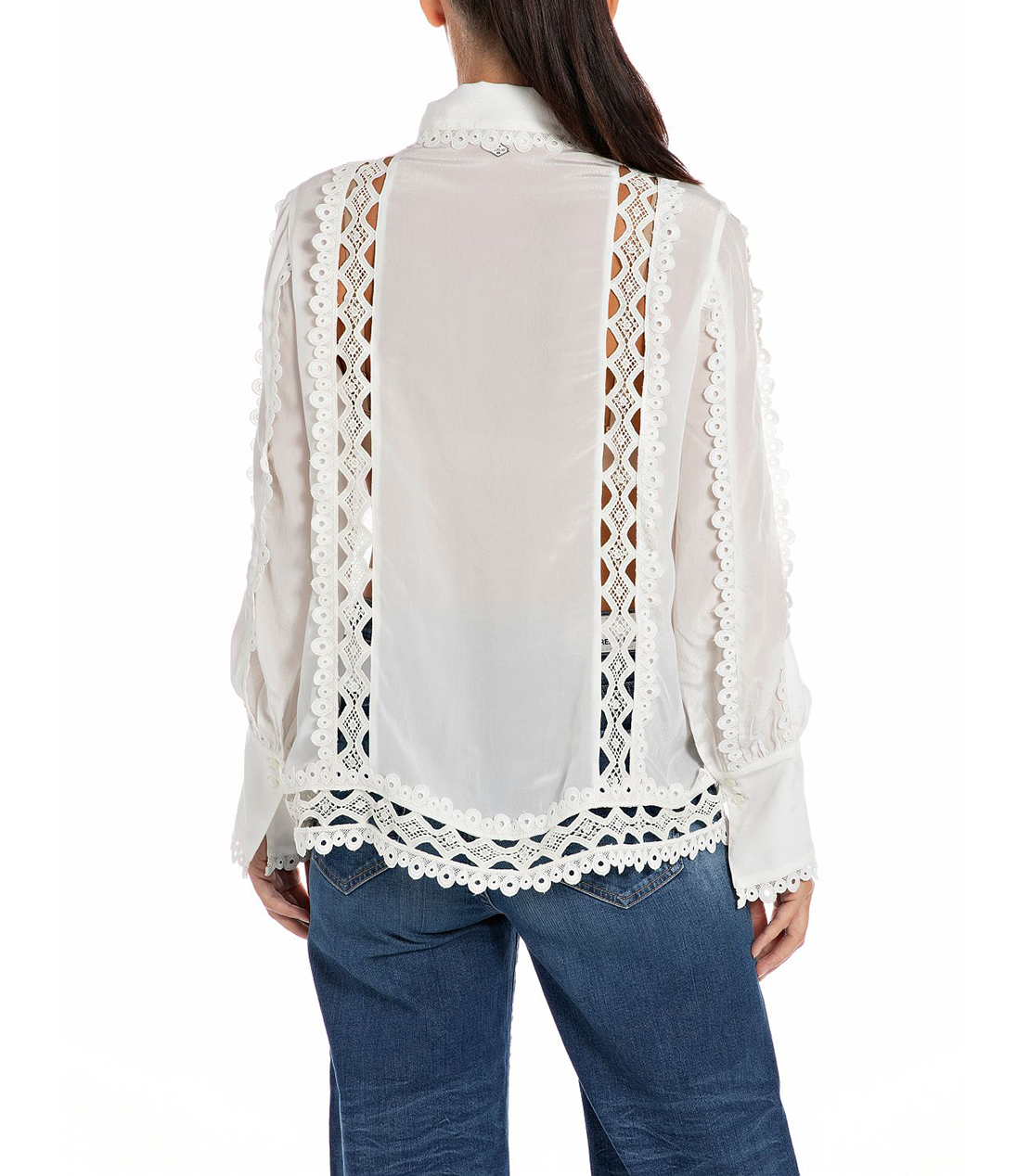 ジョーゼットレースコンフォートフィットブラウス 詳細画像 バター 2